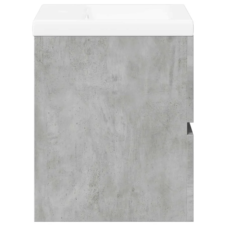 Ensemble de meubles de salle de bain 2 pcs gris béton - 5