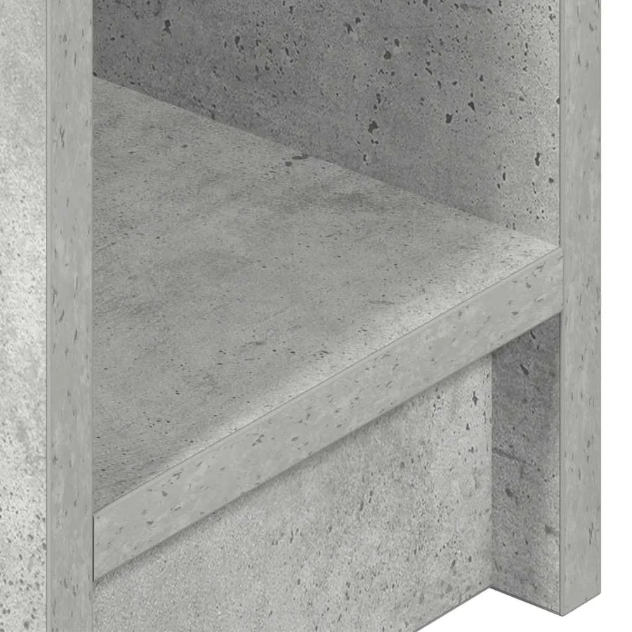 Tables de chevet avec tiroir 2 pcs gris béton 20x36x60 cm - 10