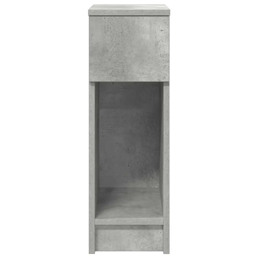 Tables de chevet avec tiroir 2 pcs gris béton 20x36x60 cm - 4