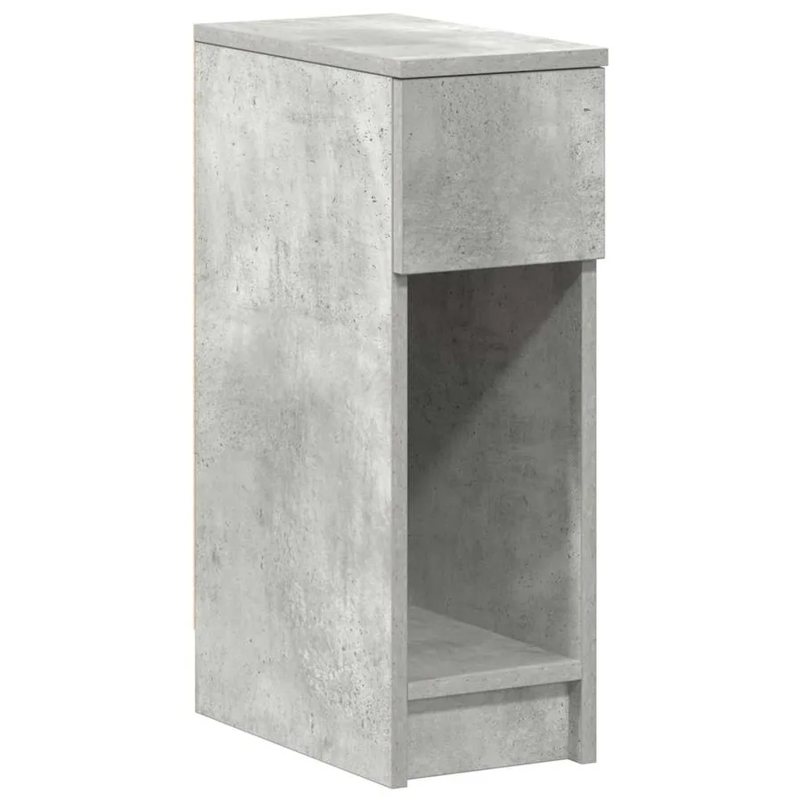 Tables de chevet avec tiroir 2 pcs gris béton 20x36x60 cm - 5