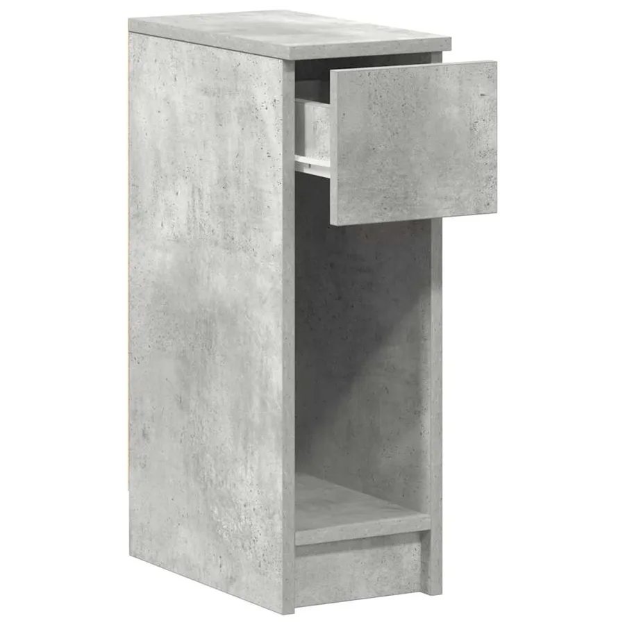 Tables de chevet avec tiroir 2 pcs gris béton 20x36x60 cm - 6
