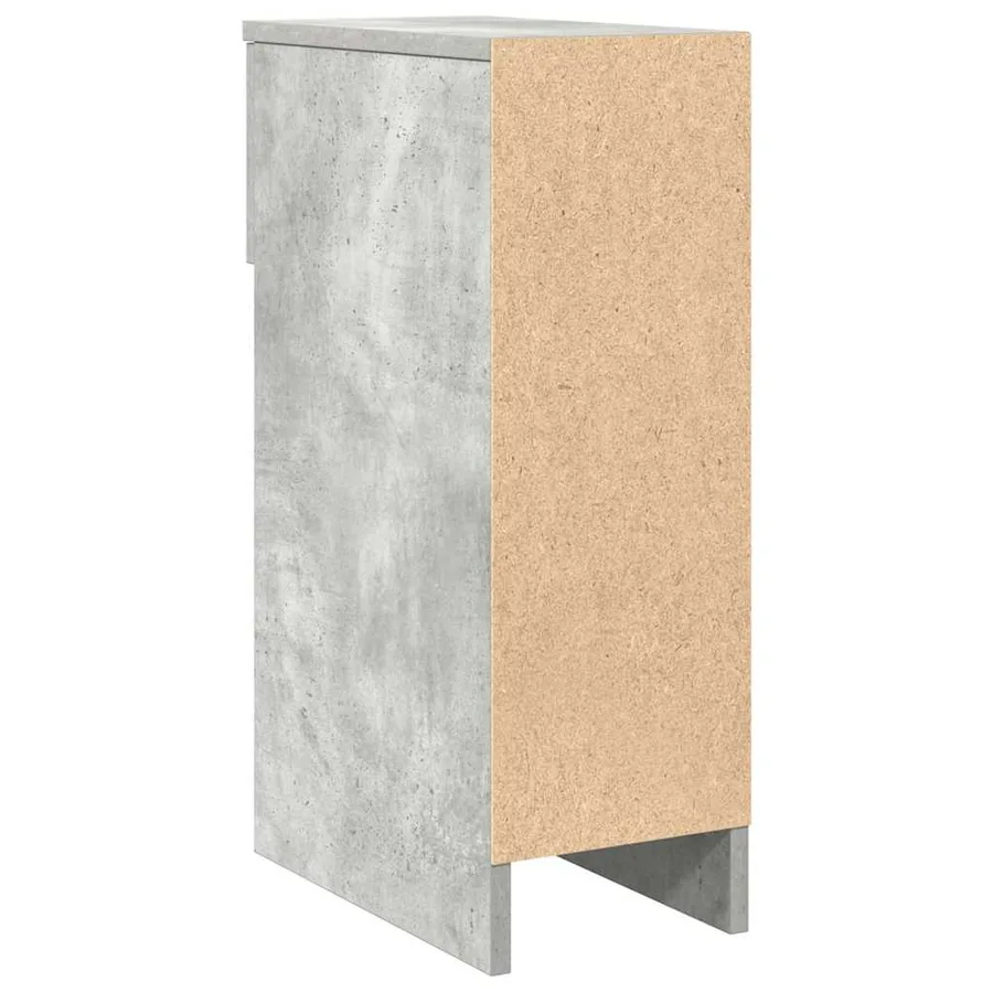 Tables de chevet avec tiroir 2 pcs gris béton 20x36x60 cm - 8