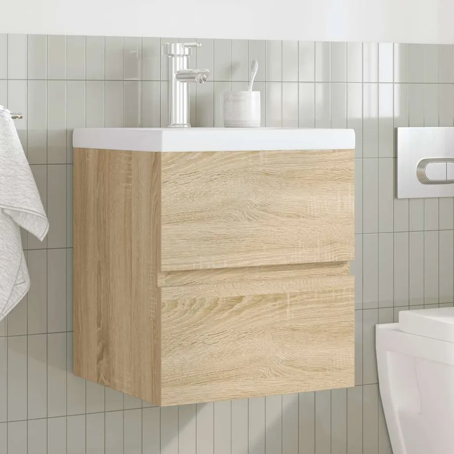 Ensemble de meubles de salle de bain 2 pcs chêne sonoma - 3