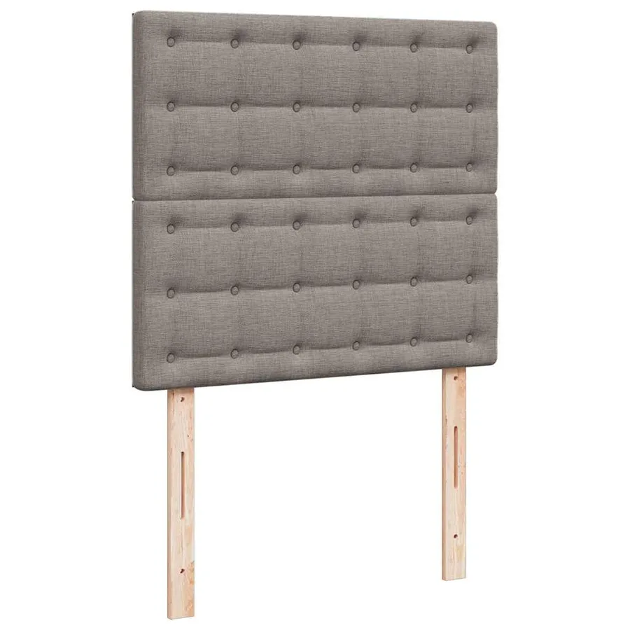 Lit ottoman avec matelas et LED taupe 90x200 cm tissu - 10