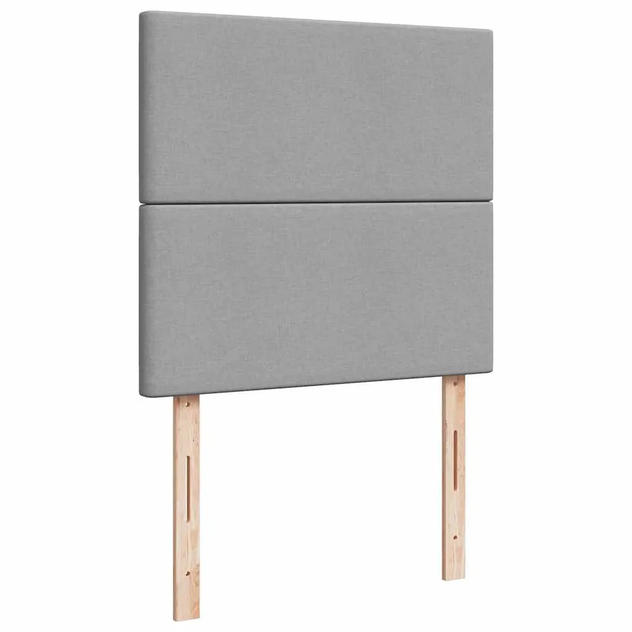 Cadre de lit ottoman et matelas gris clair 100x200 cm tissu - 10