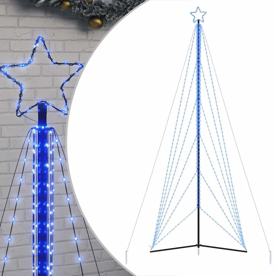 Sapin de Noël à LED 861 LED bleu 478 cm - 2