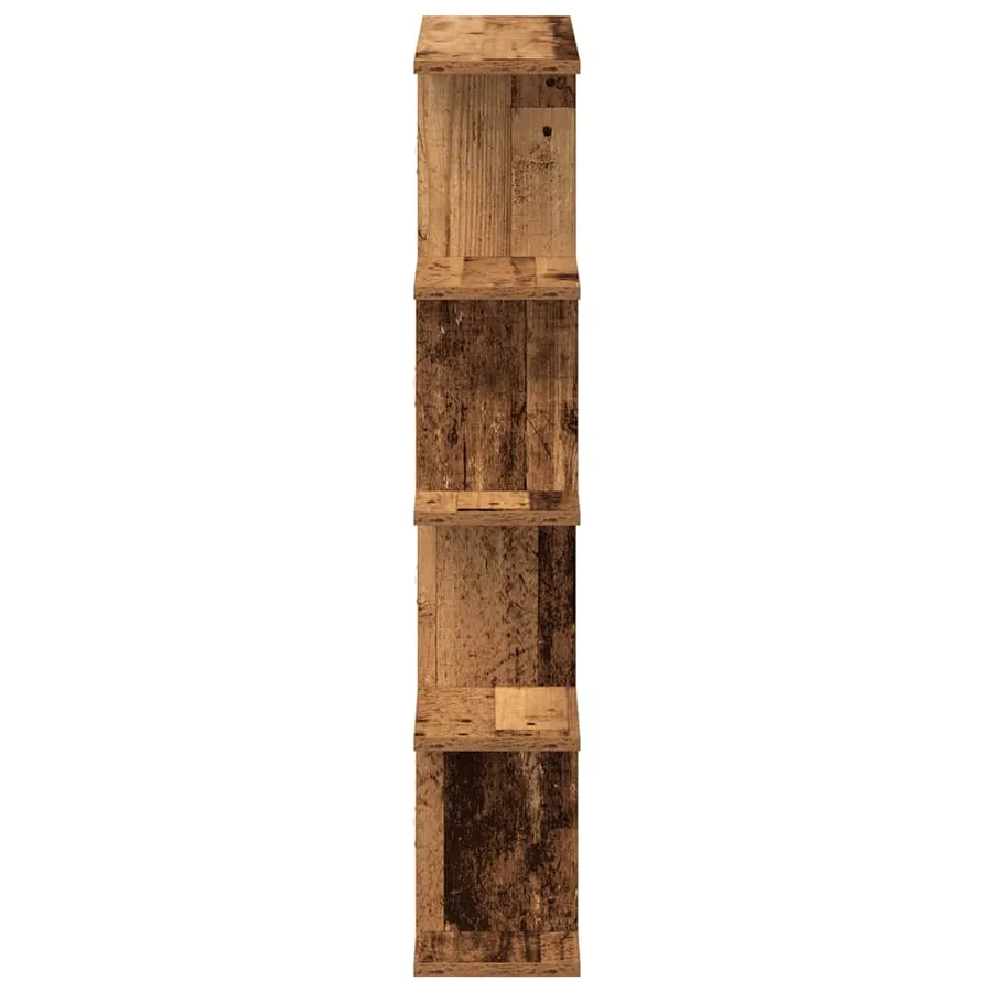 Étagère cube murale 12 compartiments vieux bois bois ingénierie - 5