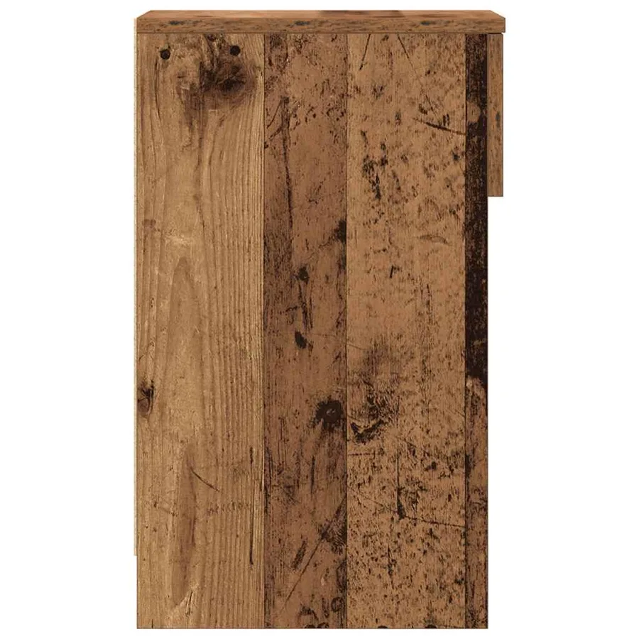 Table de chevet avec tiroir vieux bois 20x36x60 cm - 6