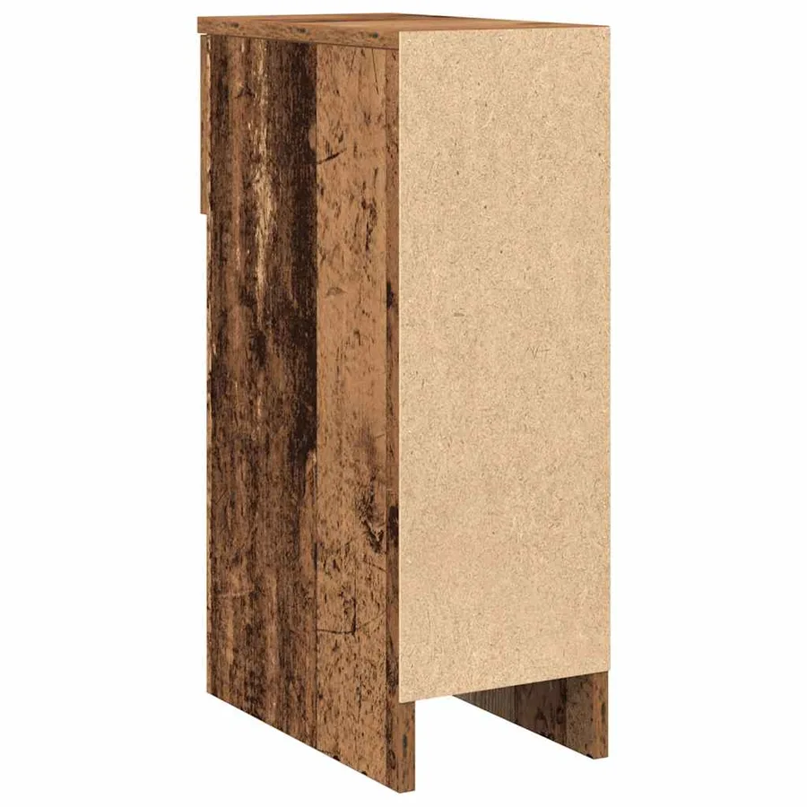 Table de chevet avec tiroir vieux bois 20x36x60 cm - 7