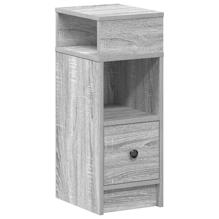 Table de chevet avec tiroir Gris Sonoma 25x31x66 cm - 2