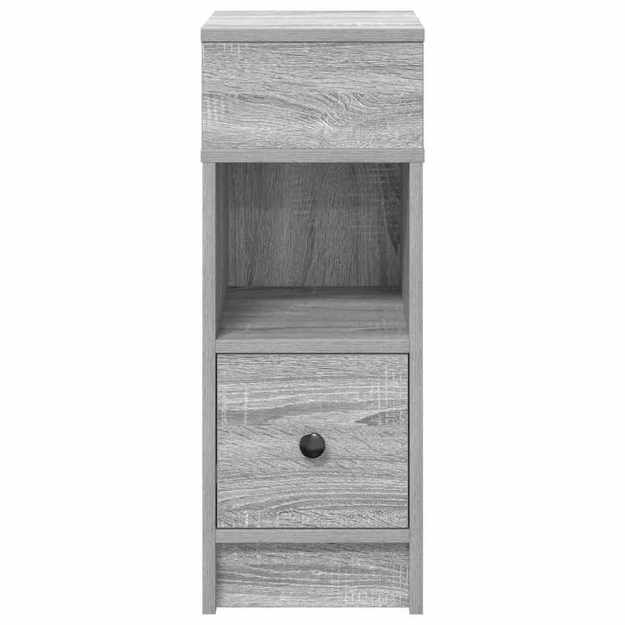 Table de chevet avec tiroir Gris Sonoma 25x31x66 cm - 4
