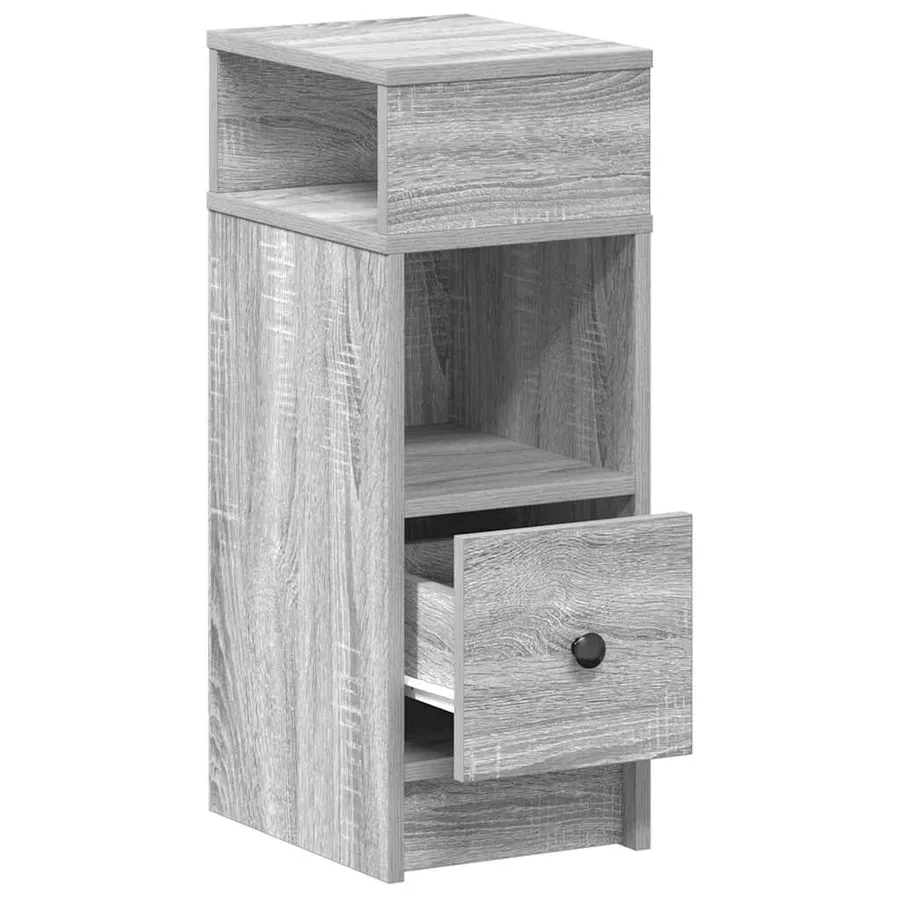 Table de chevet avec tiroir Gris Sonoma 25x31x66 cm - 5