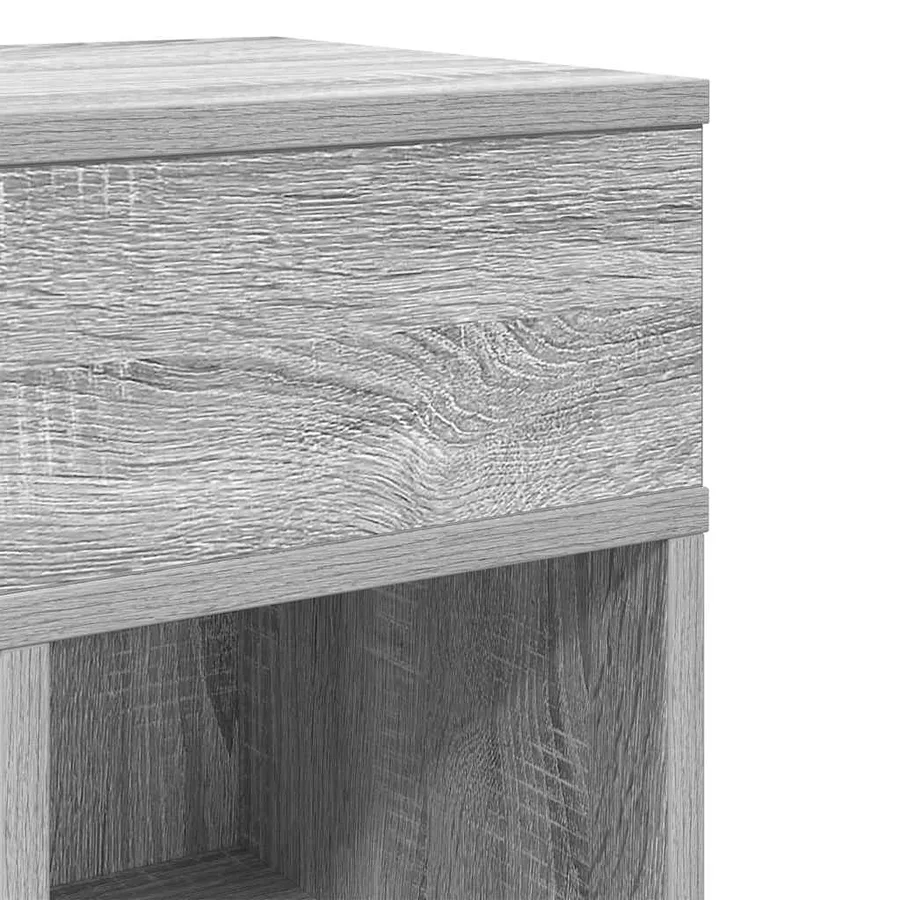 Table de chevet avec tiroir Gris Sonoma 25x31x66 cm - 9