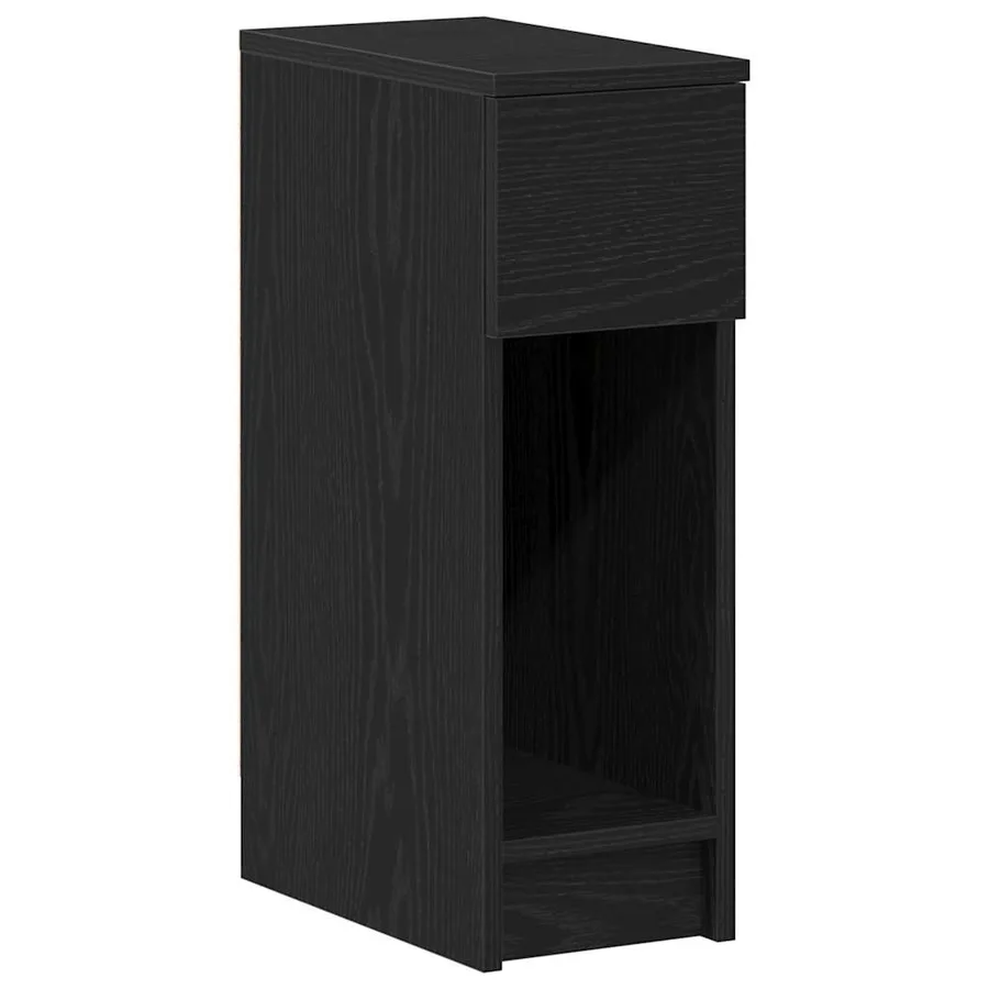 Tables de chevet avec tiroir 2 pcs chêne noir 20x36x60 cm - 5