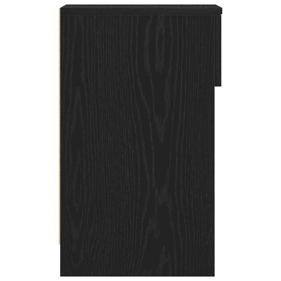 Tables de chevet avec tiroir 2 pcs chêne noir 20x36x60 cm - 7