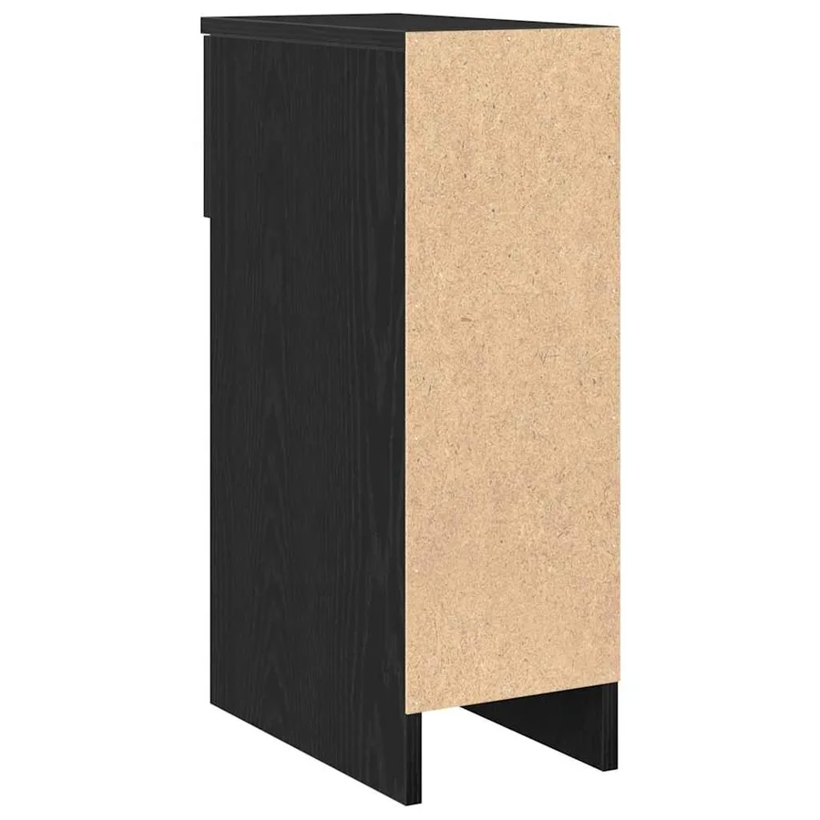 Tables de chevet avec tiroir 2 pcs chêne noir 20x36x60 cm - 8