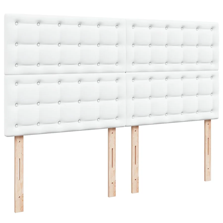 Cadre de lit ottoman avec matelas blanc 160x200 cm similicuir - 9