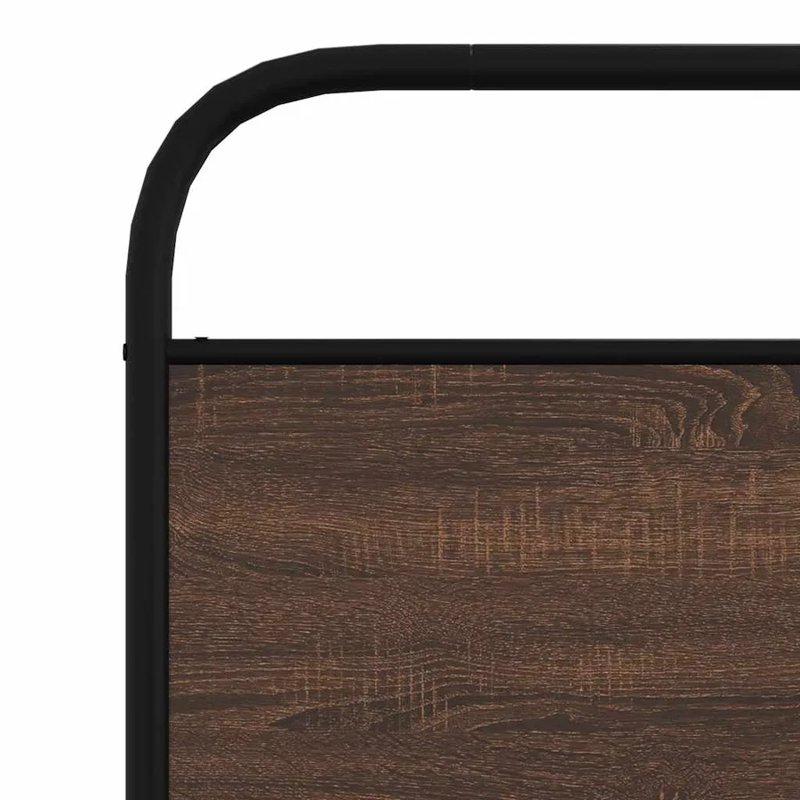 Cadre de lit sans matelas 90x200cm chêne marron bois ingénierie - 8
