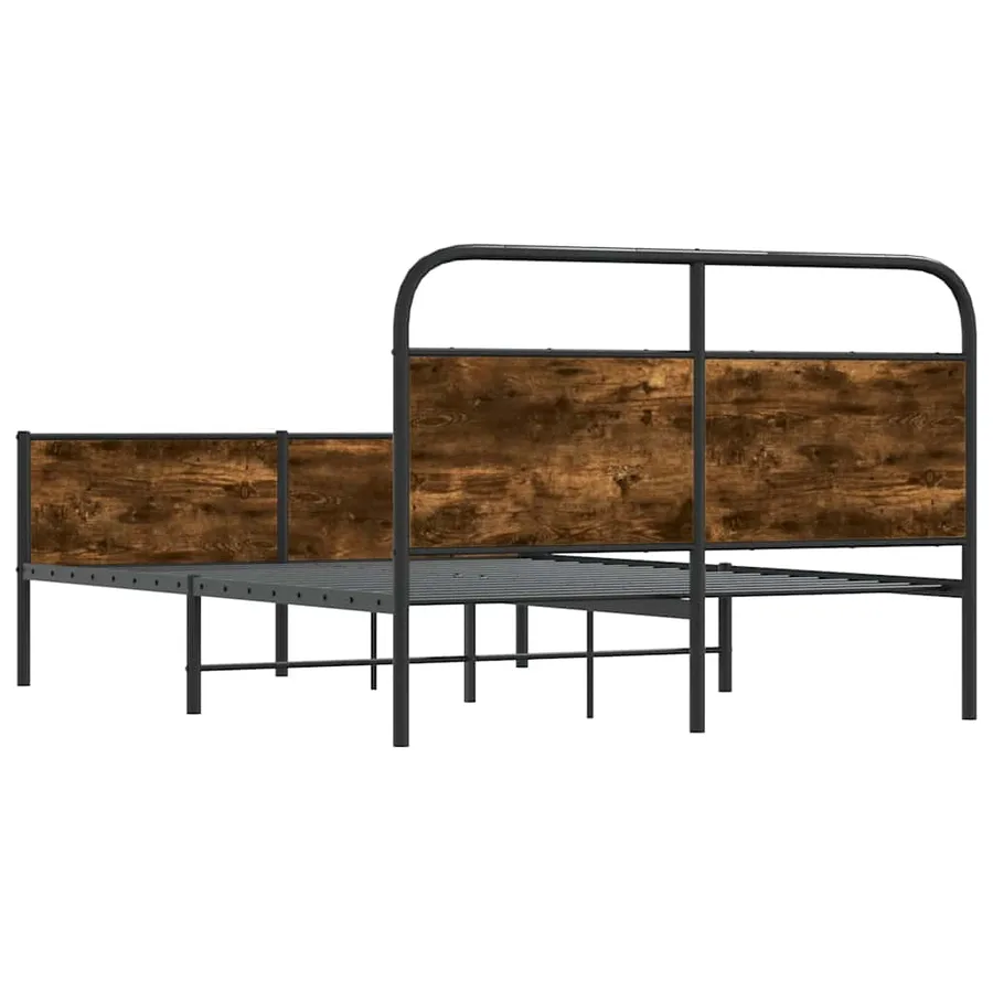 Cadre de lit sans matelas 135x190 cm chêne sonoma - 7