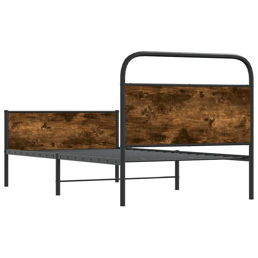 Cadre de lit sans matelas 90x200cm chêne sonoma bois ingénierie - 7