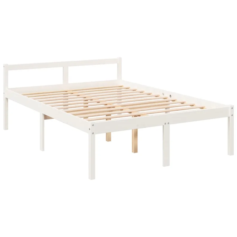 Lit pour personne âgée sans matelas 120x200 cm bois pin massif - 3