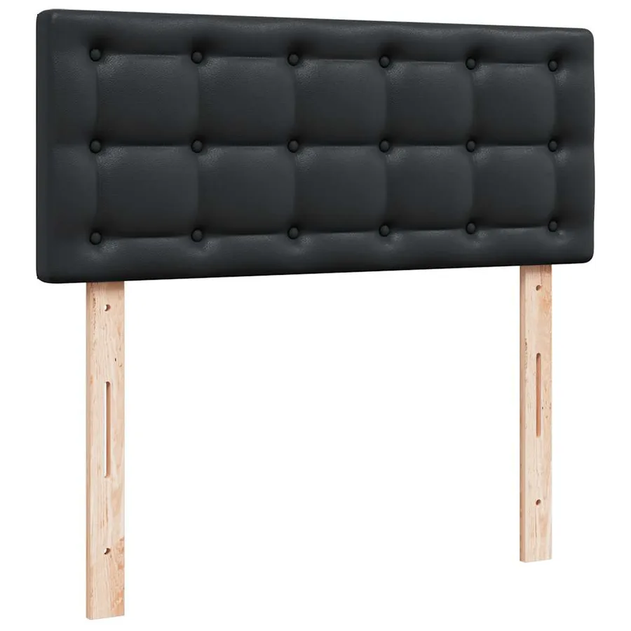 Cadre de lit ottoman avec matelas noir 120x200 cm similicuir - 13