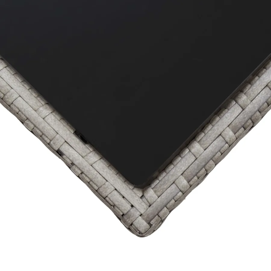 Salon de jardin 3 pcs avec coussins Résine tressée Gris - 12
