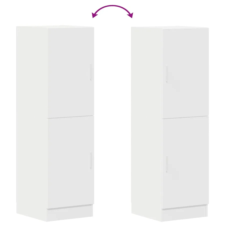 Armoire de cuisine blanc 38x41,5x131,5 cm bois d'ingénierie - 8