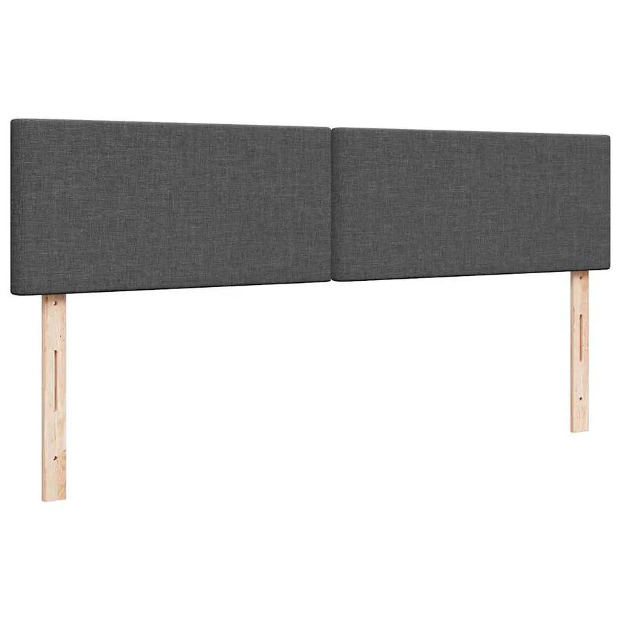 Cadre de lit ottoman avec matelas gris foncé 180x200cm tissu - 10