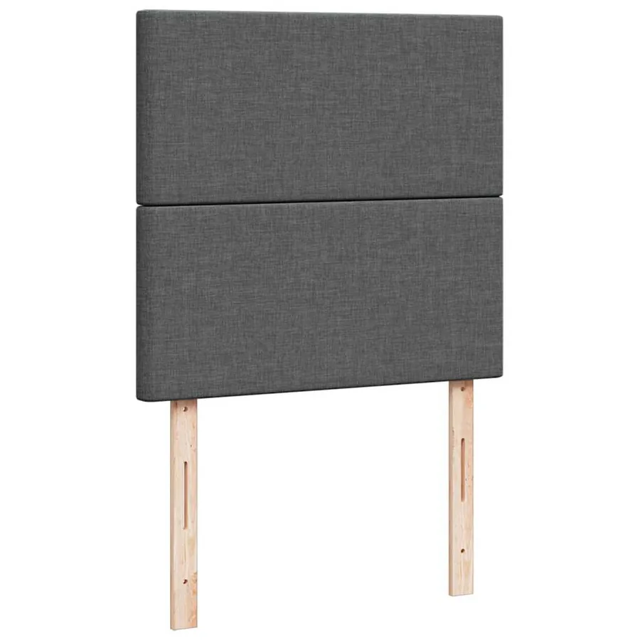 Cadre de lit ottoman avec matelas gris foncé 180x200cm tissu - 12