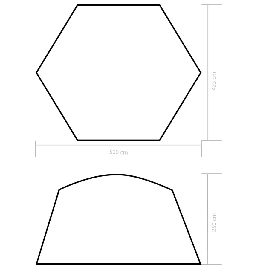 Pool Tent Fabric 500x433x250 cm Blue - 6