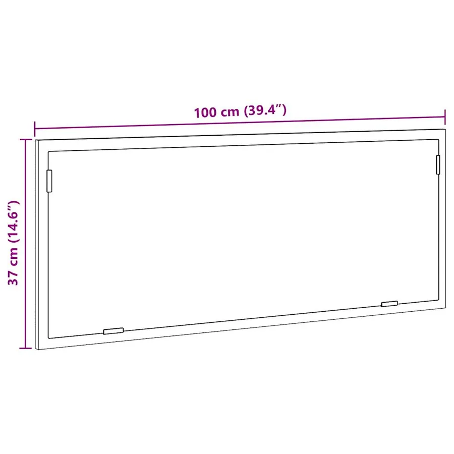 Miroir de salle de bain à LED vieux bois bois d'ingénierie - 13