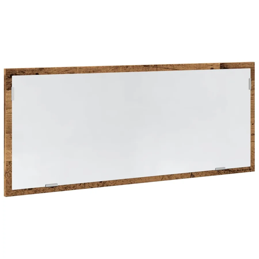 Miroir de salle de bain à LED vieux bois bois d'ingénierie - 4