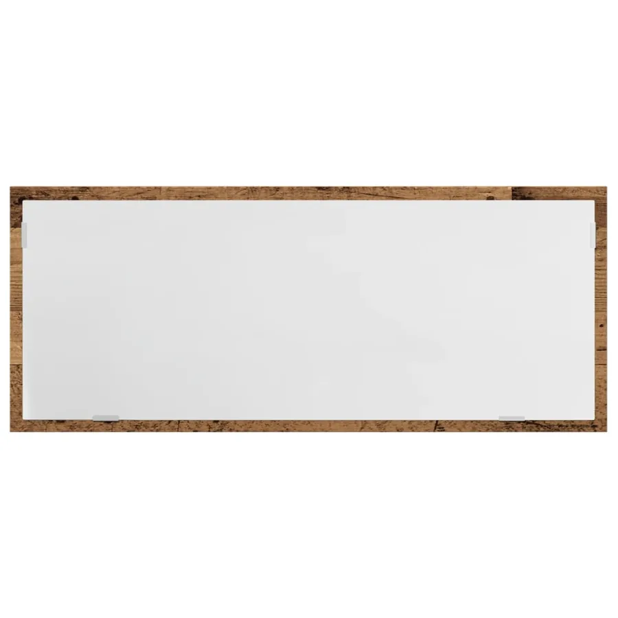 Miroir de salle de bain à LED vieux bois bois d'ingénierie - 5