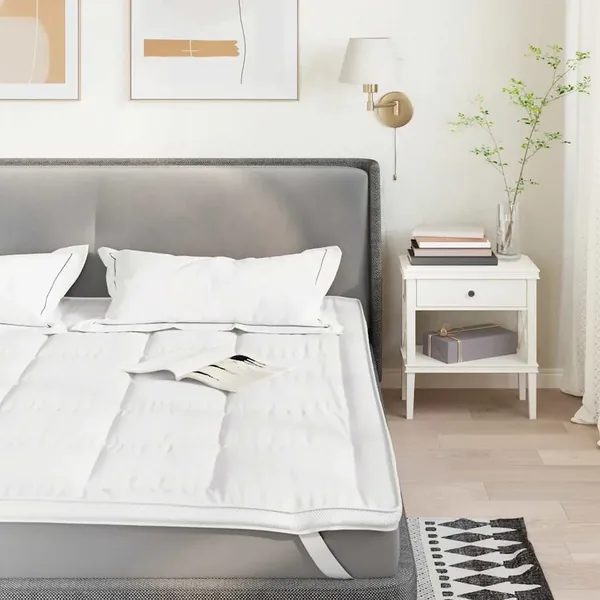Protège-matelas blanc 100x200 cm