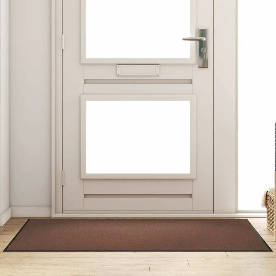 Tapis d'entrée Marron et Noir 90 x 150 cm 100% Polyamide