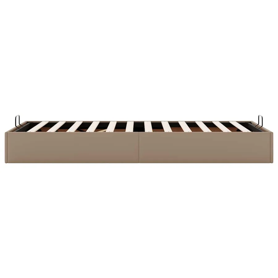 Cadre de lit ottoman sans matelas cappuccino 100x200 cm - 8