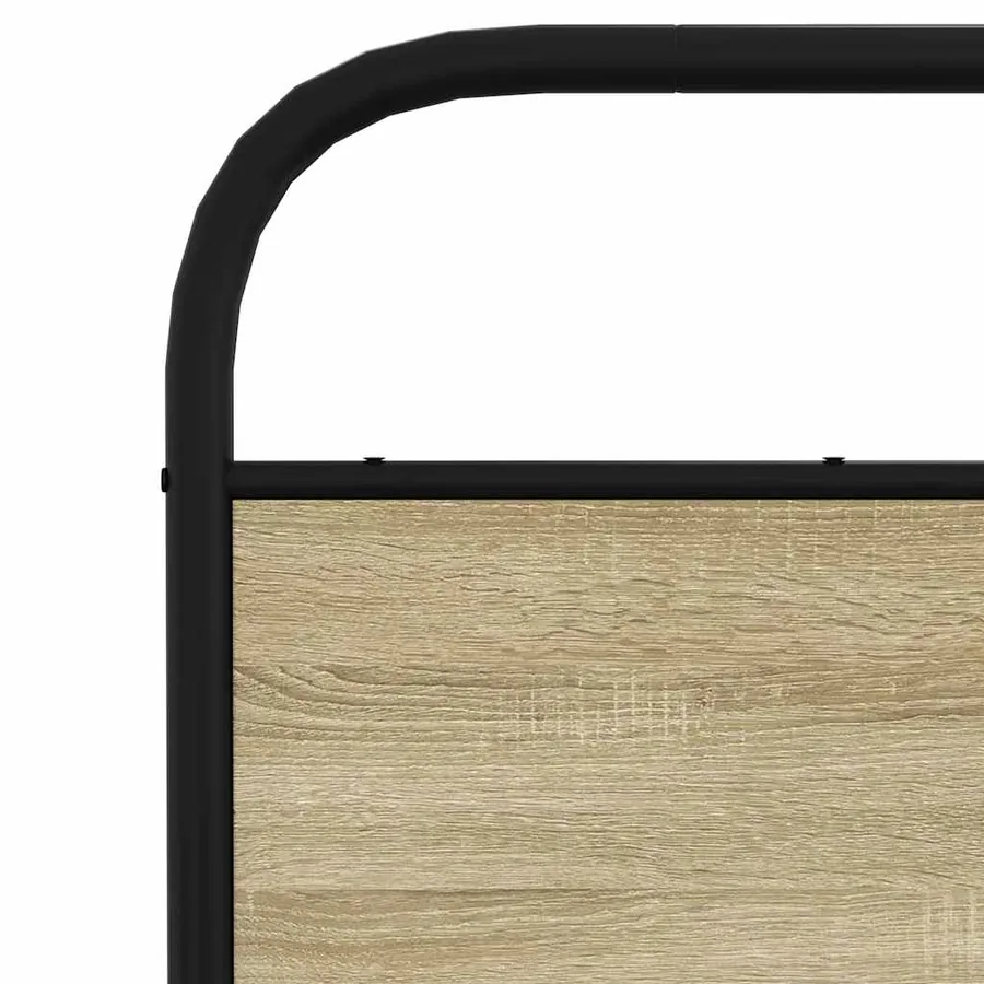 Cadre de lit en métal sans matelas chêne sonoma 140x190 cm - 7