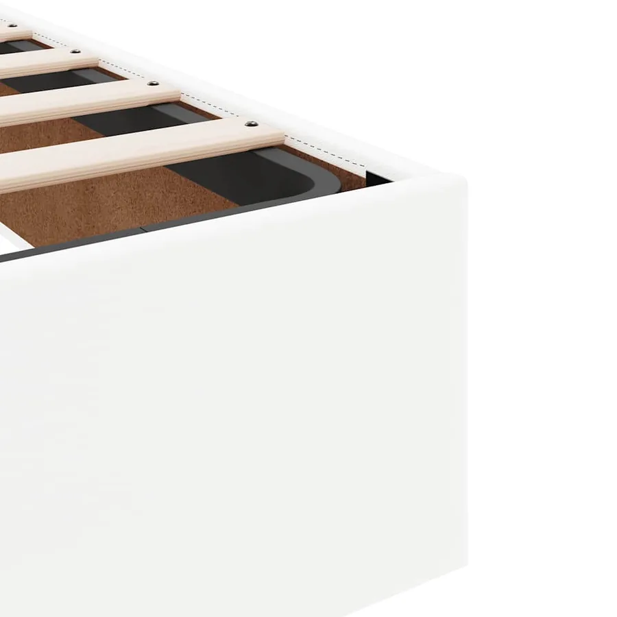 Cadre de lit ottoman avec matelas blanc 90x200 cm similicuir - 12