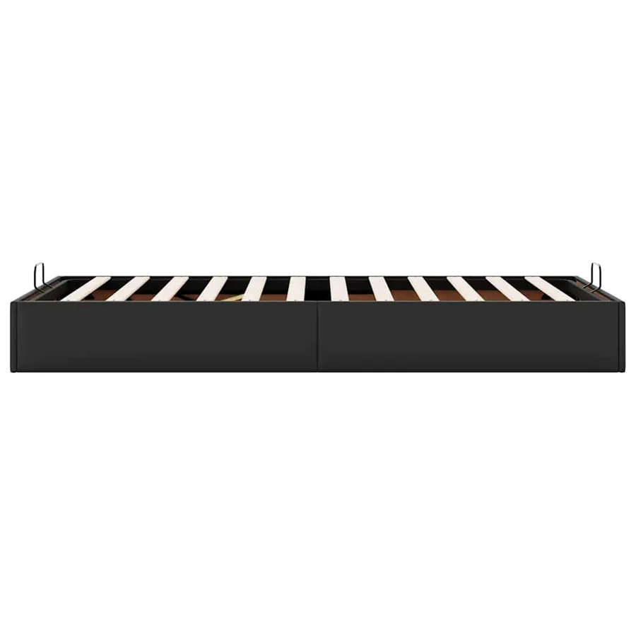 Cadre de lit ottoman sans matelas noir 90x190 cm similicuir - 8