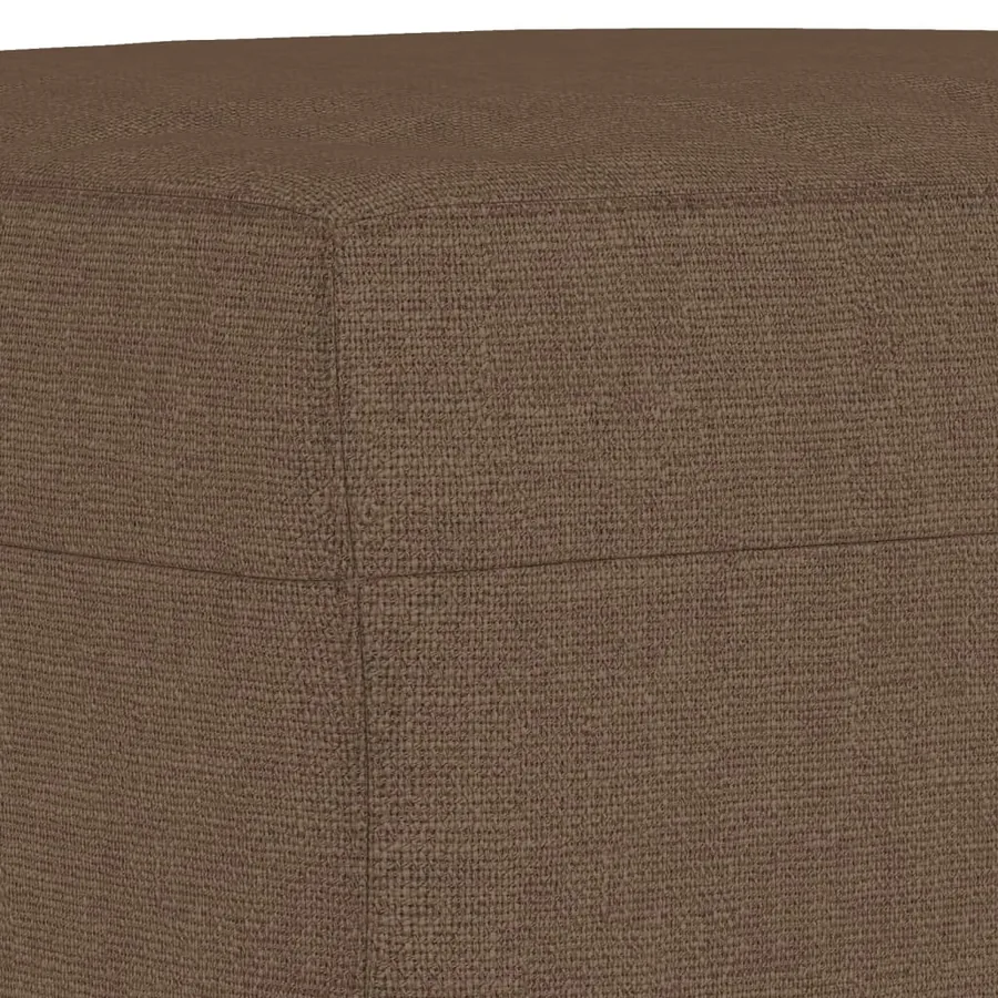 Canapé à 3 places avec repose-pieds Marron 180 cm Tissu - 6