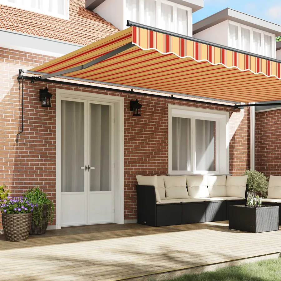 Auvent rétractable Jaune et Orange 500 × 300 cm - 3