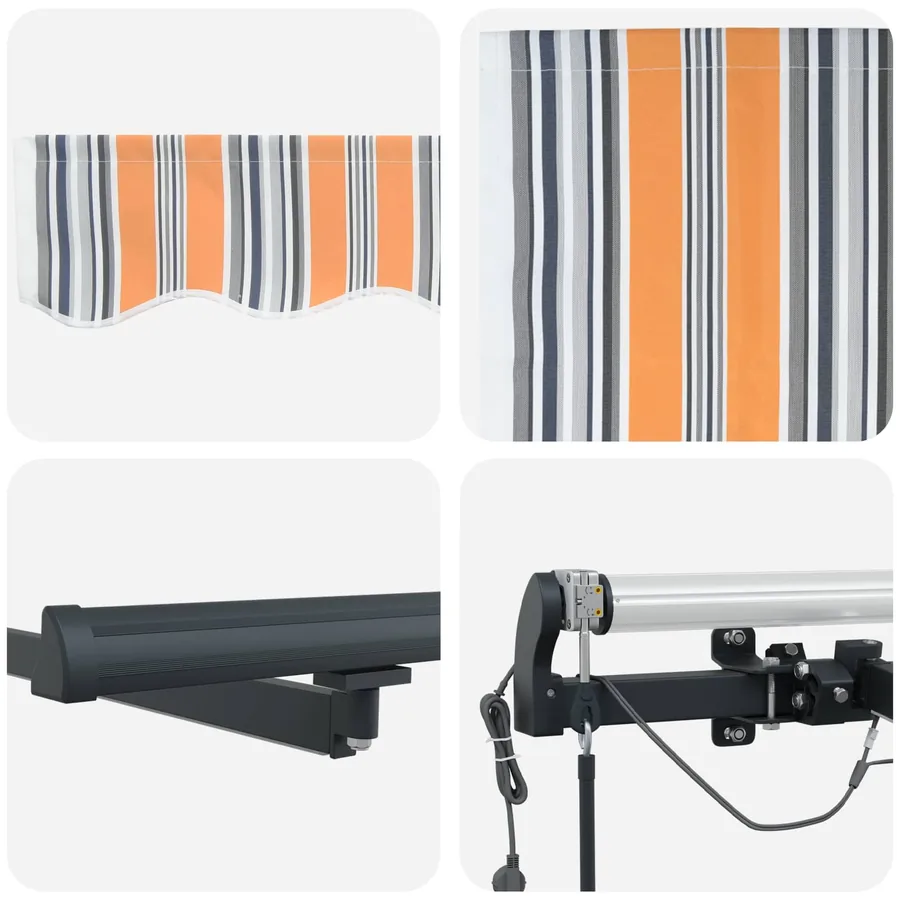 Auvent rétractable Multicolore 350 x 250 cm Polyester - 10