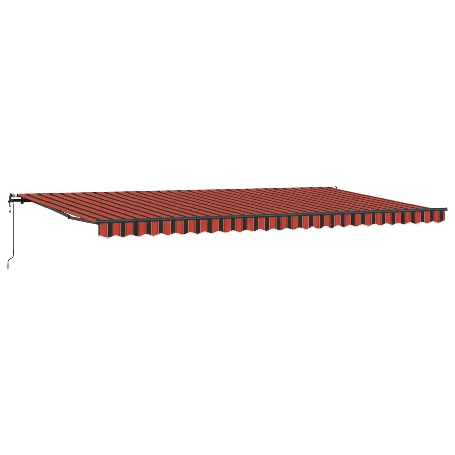 Auvent rétractable orange et marron 600 × 350 cm - 2
