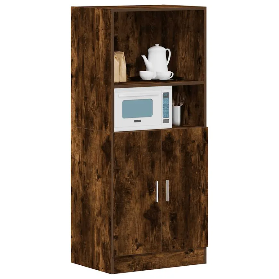 Armoire de cuisine chêne fumé 57x41,5x131,5 cm bois ingénierie - 3