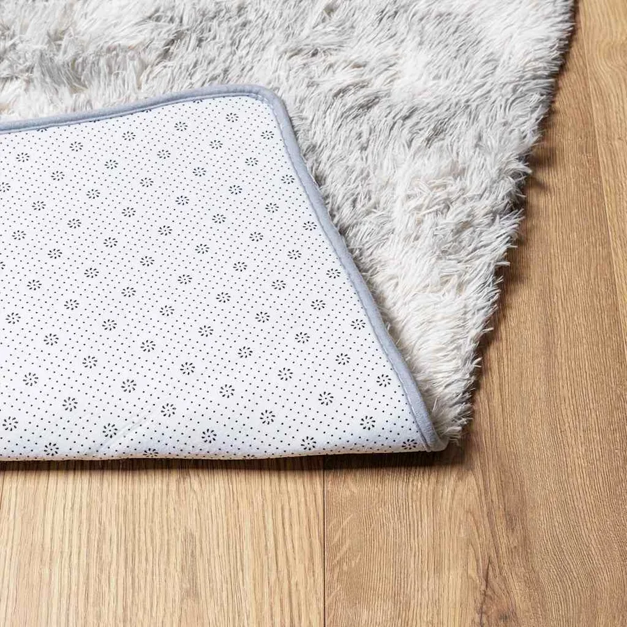 Tapis shaggy à poils longs NAVARRA gris argenté 200x200 cm - 6