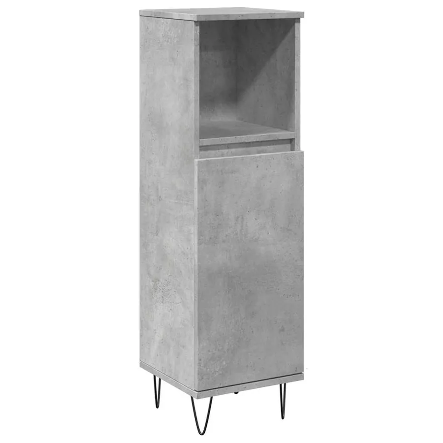 Ensemble de meubles de salle de bain 3 pcs gris béton - 6