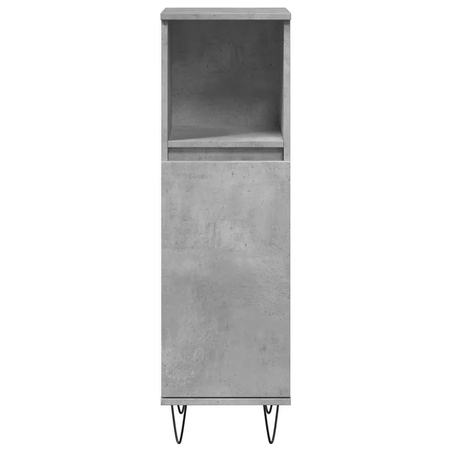 Ensemble de meubles de salle de bain 3 pcs gris béton - 7