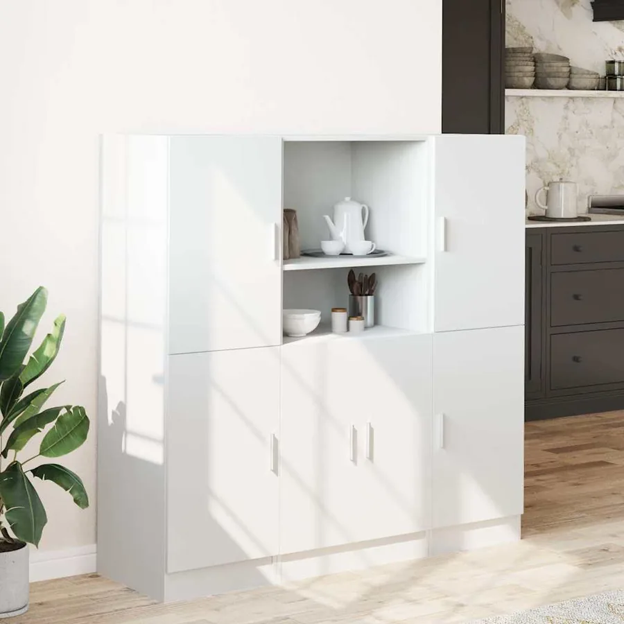 Ensemble d'armoires de cuisine 3 pcs blanc bois d'ingénierie - 3