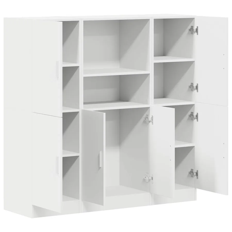 Ensemble d'armoires de cuisine 3 pcs blanc bois d'ingénierie - 4